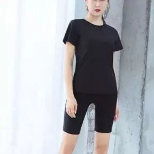 여성 운동 땀복 5부 바지 1P 헬스 러닝 다이어트 팬츠