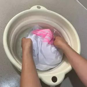 [셀러에이드]폴딩 세수대야 대형 세수 빨래 핑크 블루 욕실 화장실대야
