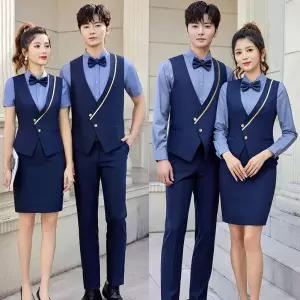 호텔 리셉션 셔츠 데스크 팬츠 유니폼 여름 스커트 인포