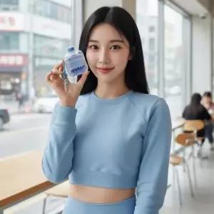 투명 워터보틀 미니 파우치 에어팟 수납 키링 케이스