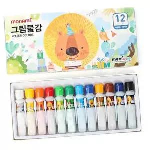 그림물감12색 12p 그림 물감 유아물감 모나미모니주