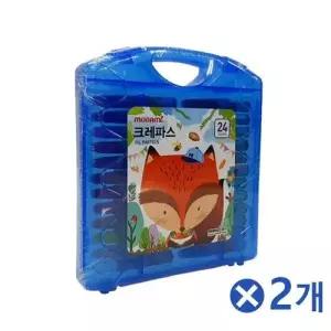 유아크레파스 손잡이케이스 하늘다람쥐 크레파스 24색x2개 색칠