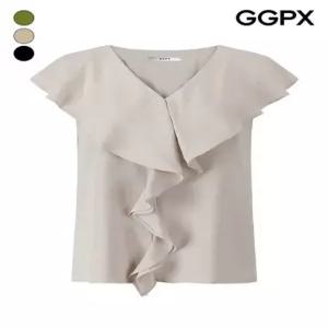 GGPX 러블리 러플 카라 슬리브리스 블라우스 GQ5SH035F)