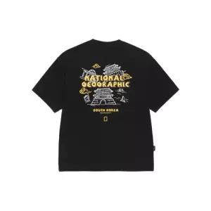 내셔널지오그래픽 N262UTS924 [ROK] 랜드마크 그래픽 반팔 티셔츠 BLACK 기능성
