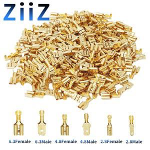 바나나단자 100PCS 2 8 4 6 차량용 스피커 3MM 커넥터 압착 세트 남성 골드 황동실버 단자 전기 와이어 ZIIZ