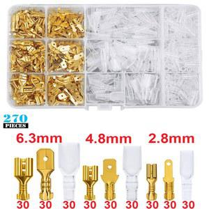 바나나단자 270개 2 84 86 3MM 절연 와이어 박스 크림프 커넥터 남성 여성 전기 키트 모음