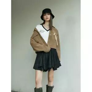 에고이스트 카라배색 페이크레더 자켓 ER4TZ900 1091473