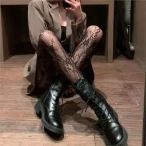 여성 스타킹 스타킹 데일리 망사 꽃무늬 가을 패턴 WFOCAM2