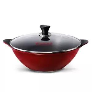 키친아트 세라믹 웍 궁중팬 볶음팬 양수 냄비 32cm 세라믹웍 볶음요리 (WD9F56C)