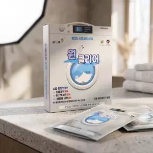 원클리어 세탁시트세제 종이세제 듀얼팩 녹색인증제품 고농축 시트세제 세탁기 겸용 섬유유연제 없이