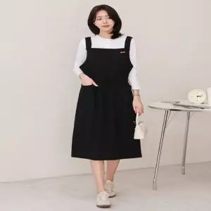 [드리다]드리다 봄 멜빵 레이어드 스판 빅사이즈 나시 원피스