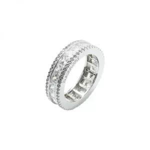 [정품] 블랙퍼플 AAA 다이아 쓰리라인 반지 Dia Three-Line Ring_Silver 1051083