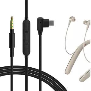 마이크 및 음소거 제어가 가능한 GEEKRIA 오디오 케이블 소니 WI-1000X MDR-EX750BT JVC HA-FD70BT