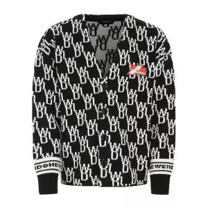 모노그램 브이넥 스웨터 WDKC122639UBK BLACK