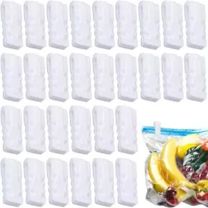 30 PCS 진공 보관 가방 밀봉 클립 스낵 지퍼 노동 보호 슬라이딩 그립 씰 효율적인 밀봉기 재사용 가능한
