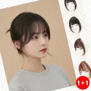똑딱이앞머리가발 헤어연출 여성 자연스러운 여신스타일 고데기가능 붙임머리