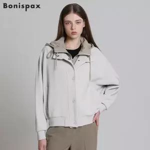 [보니스팍스(Bonispax)] 후드배색 저지 점퍼 (택가격: 299000원)