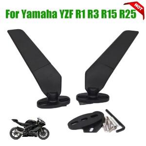 야마하 YZF R1 R6 R25 R3 R125 R15 FZ6R R6s 오토바이 액세서리 미러 윈드 윙 조절식 회전 사이드 리어뷰