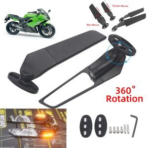 Kawasaki NINJA 300R 250R 400R NINJA1000 ER6F 오토바이 미러 수정 된 바람 날개 조정  회전 백미러