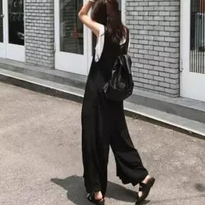 [룽스_65]점프수트 여성 흰티 레이어드 민소매 슈트