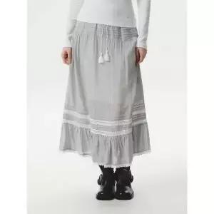매장정품 WHO.A.U 후아유 Long Lace Tiered Skirt WHWHG2481F 1631248