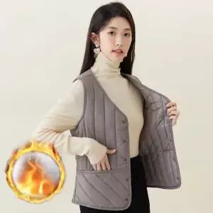 한그레이스 여성 조끼 패딩 간절기 경량 누빔 예쁜조끼