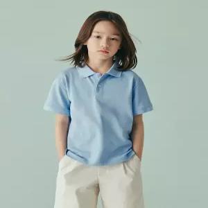 무신사 스탠다드 키즈 쿨탠다드 피케 폴로 셔츠 파스텔 블루 127799