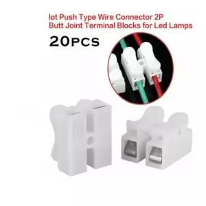 20pcs CH2 스프링 스트립 라이 블록 케이블 와이어 커넥터 클램프 LED 터미널