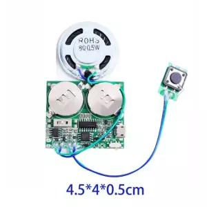 MP3 사운드 음성 오디오 음악 녹음기 보드 칩 프로그래밍 가능 모듈, 인사 카드 DIY용 No cable