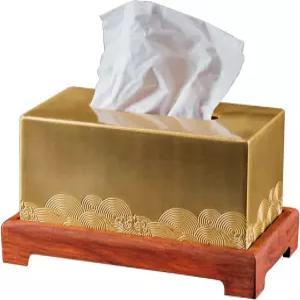 크리에이티브 황동 티슈 박스 커버 심플한 원목 바닥 냅킨 보관 캐디 사무실 거실 침실 호텔용