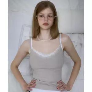 ROSEFRANTZ Lace Slim Sleeveless [Beige]