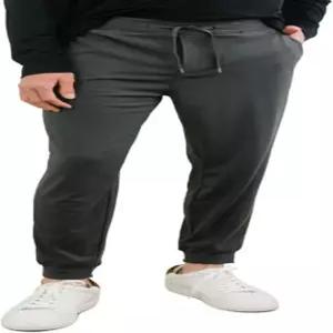 코지 어스 남성용 울트라 소프트 조거 팬츠 지퍼 백 포켓 - 대나무 블렌드의 비스코스 Small Charcoal