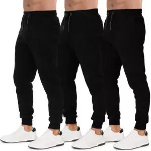 올 인 스웨트 남성용 팬츠 3팩 조거 - 포켓이 있는 운동용 Black/Black/Black - Non Large