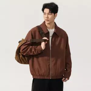 남자점퍼 루즈핏 봄 캐주얼 린넨 통근 코트 구제 스킨 혼방 재킷 심쿵마켓
