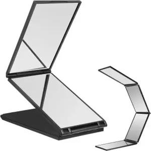 빈 뷰티 4 웨이 미러 접이식 메이크업 휴대용 360도 핸드헬드 헤어 바버 데스크톱 DIY 헤어컷 스타일링 그루밍 사이드 셀프 가정 및 미용실용