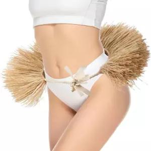 파시노카 베이지 타히티안 댄스 라피아 힙 HEI 또는 벨트 100% 수제 훌라 스커트 성인 댄서 파티 (힙 HEI-1)
