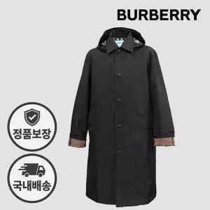 [버버리] 후드 트렌치코트 블랙 156409997