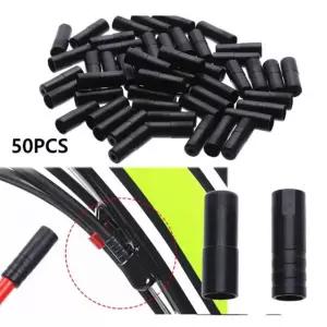 50개 산악 자전거 브레이크 팁 변속 프 와이어 셔틀 케이블 기어 캡 엔드 외부 50pcs 5mm brake caps