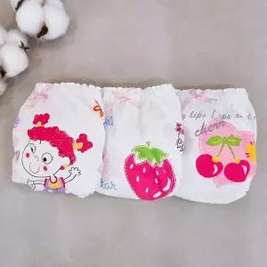 올챙이 [보리보리/] 국산 순면 여아 삼각팬티 아동 유아 국내생산 여아용 무지 속옷 573013Moony