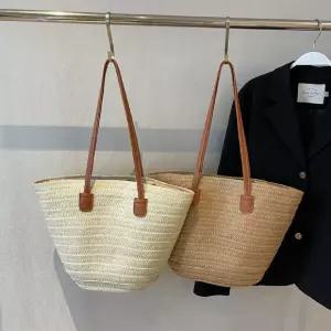 라탄 숄더백 밀짚 여름 가방 비치백