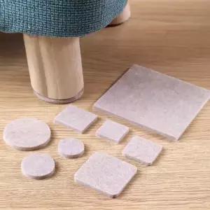 72pcs 펠트 의자 다리 패드 라운드 바닥 보호대 두꺼운 자체 접착 가구 커버 음소거 범퍼 패드 홈 가구 피트 매트 30x27mm 45pcs