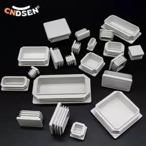 /2/5/ 0 Pcs 흰색 직사각형/사각형 블랭킹 엔드 캡 테이블 다리 발 패드 강관 삽입 플러그 5x 5mm 50x 00mm 5x 5mm Pc White