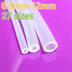 미터 27 0 5mm 2mm 등급 투명 실리콘 튜브 고무 호스 물 가스 파이프 Dropship 손실로 0.5x2mm
