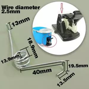 버킷 회전 걸레 비틀림 당겨 발 수리 5MM 부품에 와이어 2 단계를 직경 스프링 두꺼운 2.5mm Left pc