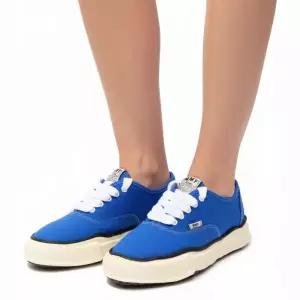 메종 미하라 야스히로 베이커 빈티지 OG솔 캔버스 로우탑 스니커즈 A09FW735 라이트블루