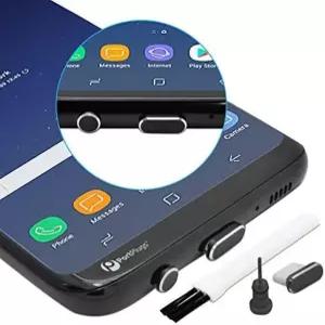 삼성 갤럭시 S10 S10E 플러스 및 S10/S9/S8 A15 A25 노트 모든 유형-C 포트와 호환되는 USB-C 먼지 플러그