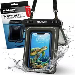 NANUK 방수 휴대폰 파우치 ？ 스노클링 및 비치용 IP68 플로팅 수중 드라이백 크로스바디 스트랩과 듀얼