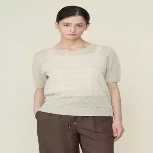 [BCBG][BCBG] 글리터 텍스쳐 니트 B6B4K483_DG