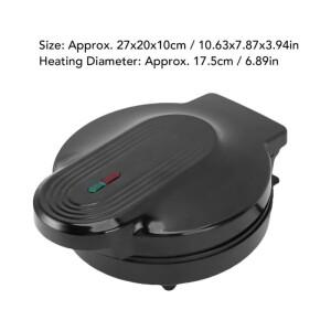 전기 원형 그리들 6.89인치 가열 지름 논스틱 1000W 양면 카운터탑 피자 메이커 팬케이크 계란