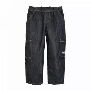 리바이스 LEVIS 키즈 KIDS LVC 쿨맥스 테이퍼드 포켓 밴딩 진 토들러 딥 블루 266832